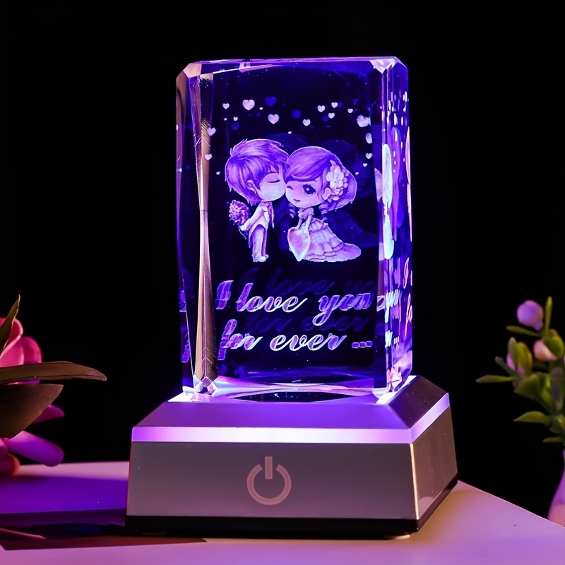 Gifts For Girlfriend Birthday Gifts For Girlfirend Romantic Crystal Gift  For Girlfriend Heart Keepsakes With Colorful Led Base Girlfriend Gift