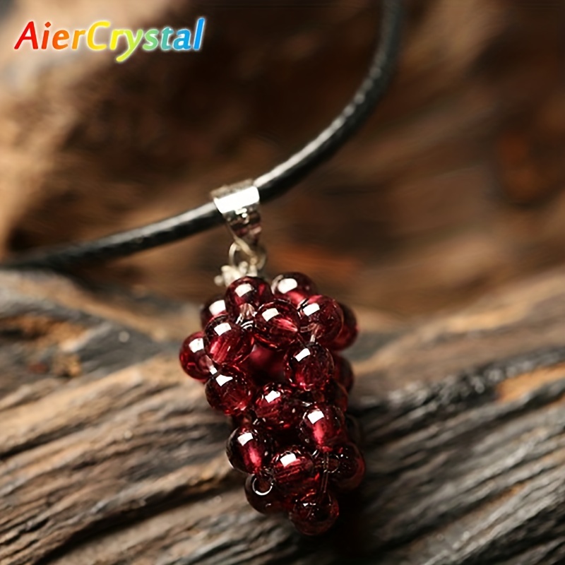 Necklace with garnet on sale stone