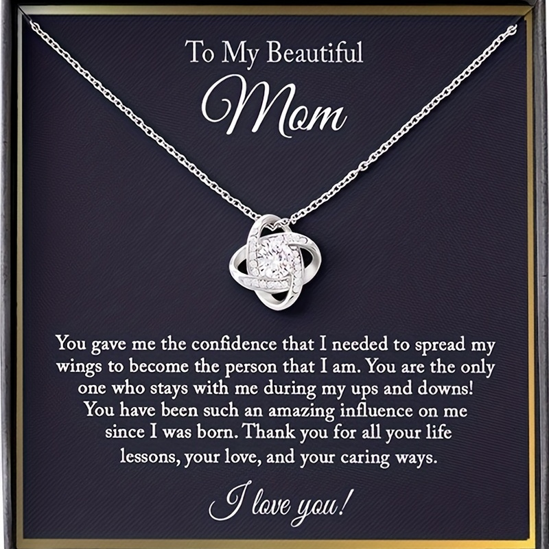 to My Mom Necklace, Sentimental Mom Gift from Daughter, Mom Necklace, Mom Birthday Gift from Daughter, Mother's Day Gift, Christmas Gift,Temu
