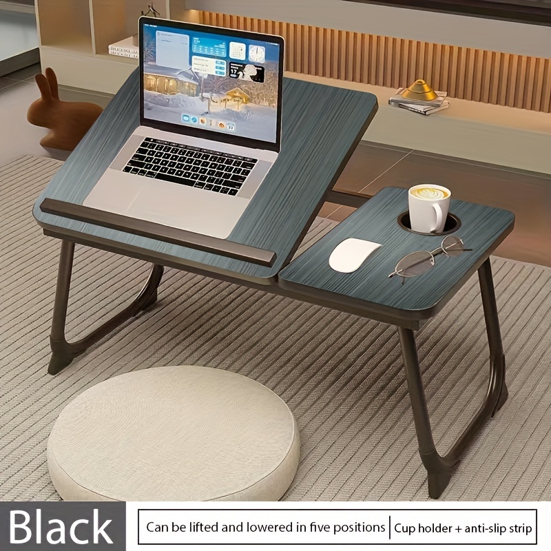  Mesa de ordenador portátil, mesa de cama ajustable para portátil,  soporte para ordenador portátil, estación de trabajo portátil, soporte de  lectura con 2 ventiladores de refrigeración de CPU y alfombrilla de
