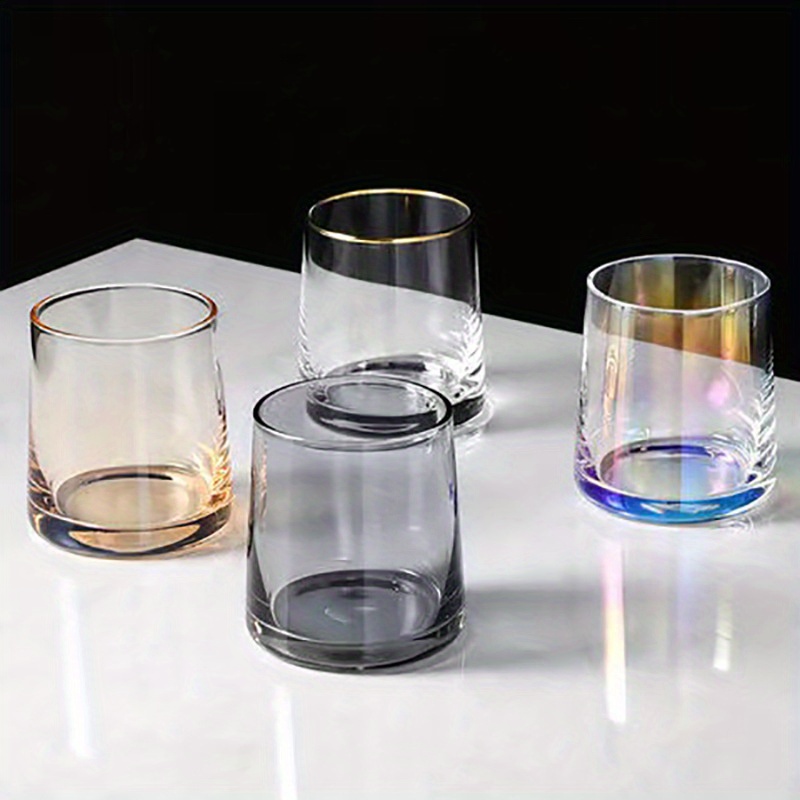 KEMORELA 12oz Drinking Glasses Art Deco Cocktail Glasses Set  of 4 Glass Cups, Arch Design Glassware, Trendy Ripple Glass, Beverages Ice  Coffee Cup, Ideal for Whiskey, Beer, Juice, Water -Small