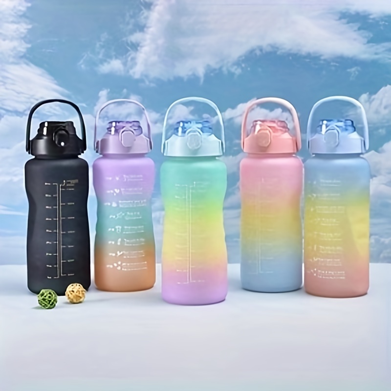 1pc Outdoor Gradient Water Bottle, 2000ml Large Capacity Sports