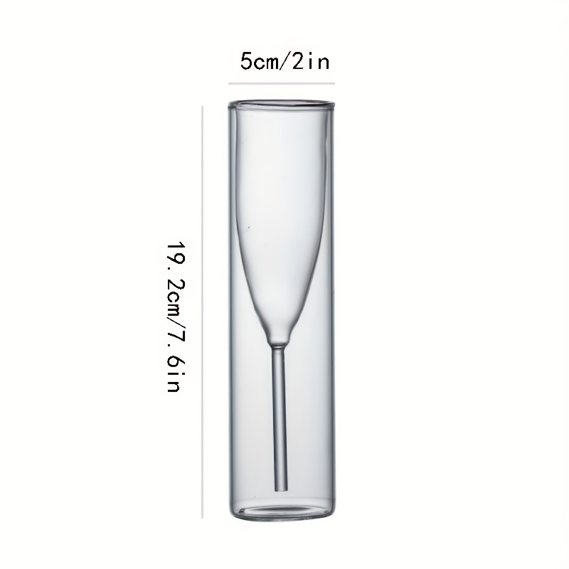 Champagne Glass Double Wall Glasses Flutes Goblet Bubble Wine Tulip  Cocktail Wedding Party Cup - Temu