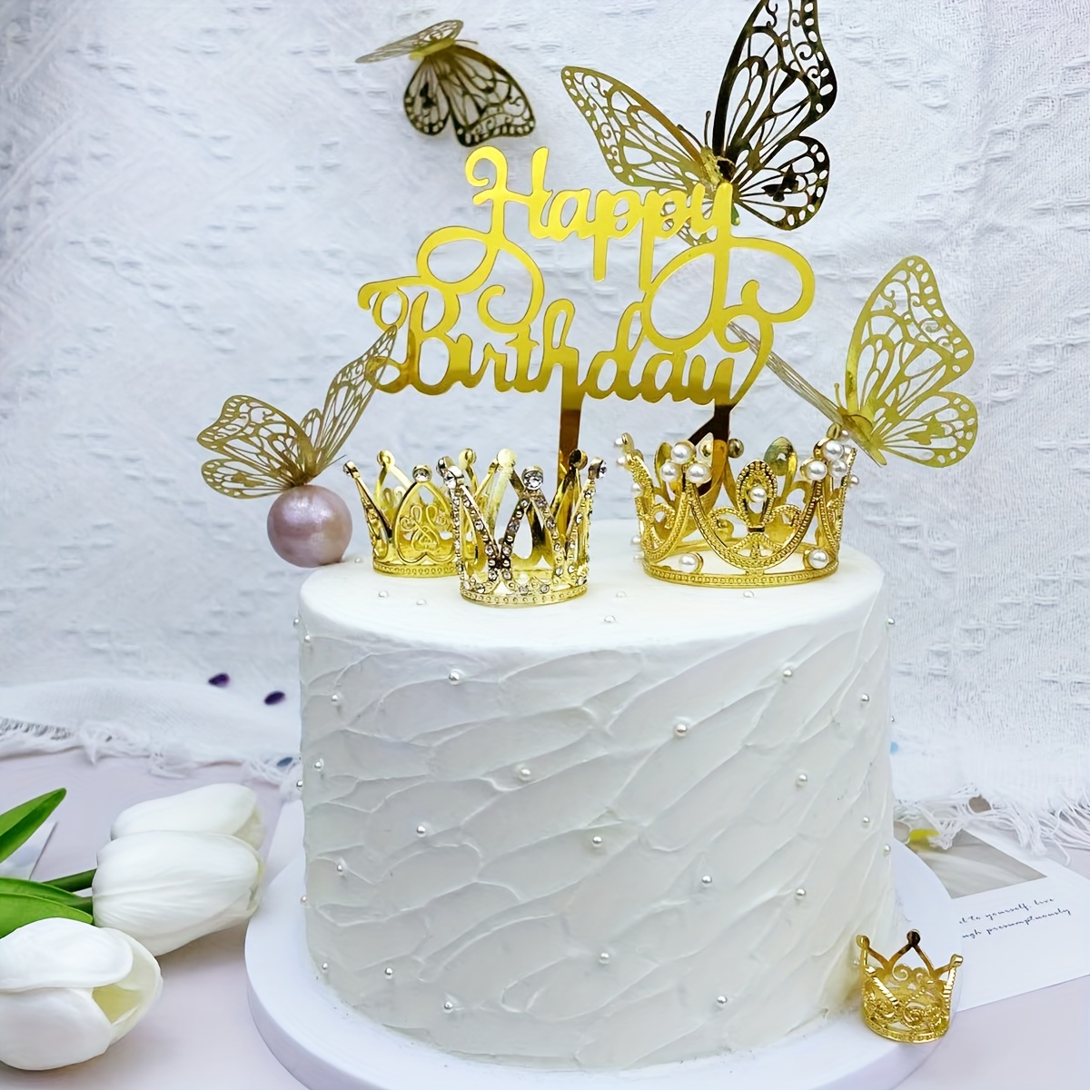 4 Piezas/set Decoraciones Del 40 Cumpleaños Para Mujeres, Incluye  Corona/diadema Del 40 Cumpleaños, Banda, Adorno De Pastel Y Velas.  Decoración De Fiesta Del 40 Aniversario Y Regalos De Cumpleaños Para Mujeres  Con