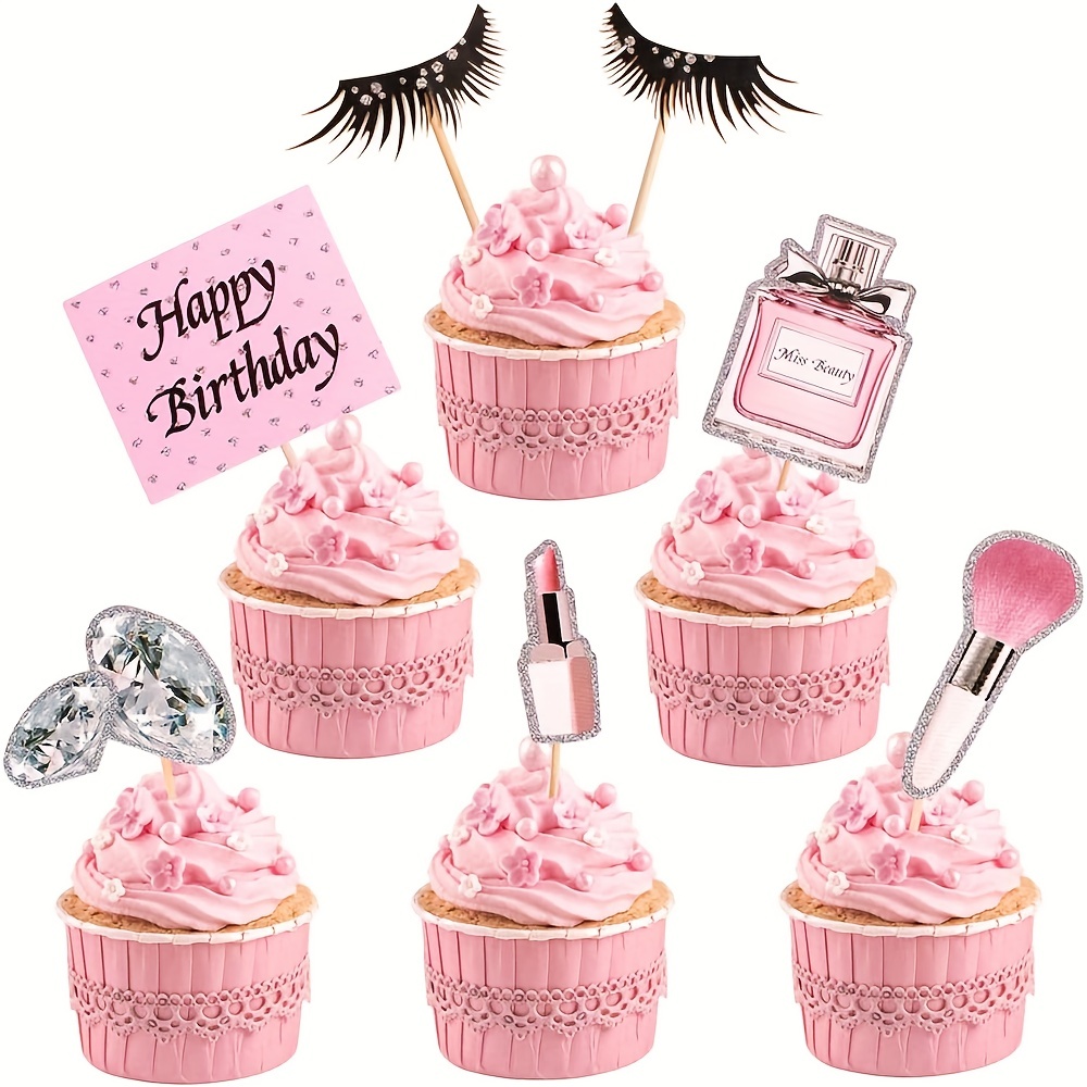 70pcs Decoración Comestible Cupcakes Topper Flores Mariposas - Temu Chile