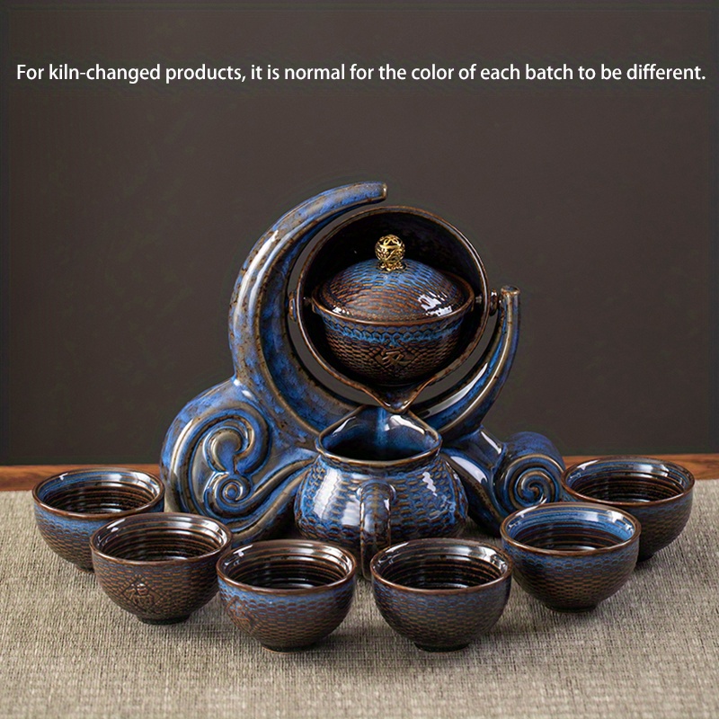 Moon Ceramic Tea Set Rotating Tea Maker For Home And Office - Temu