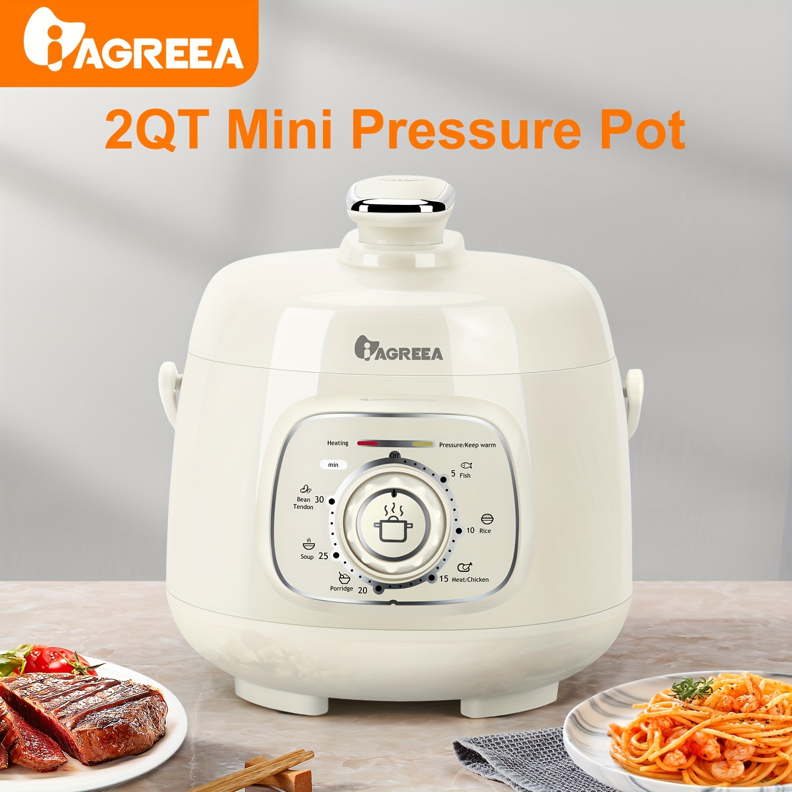 MOOSUM Electric Rice Cooker 10-cup cooked/5-cup uncooked/2.5Qt