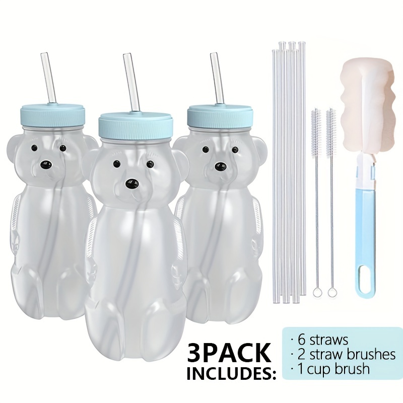 Bunny Bear and Alpaca Straw Toppers set of 3 for Tumbler, Straw