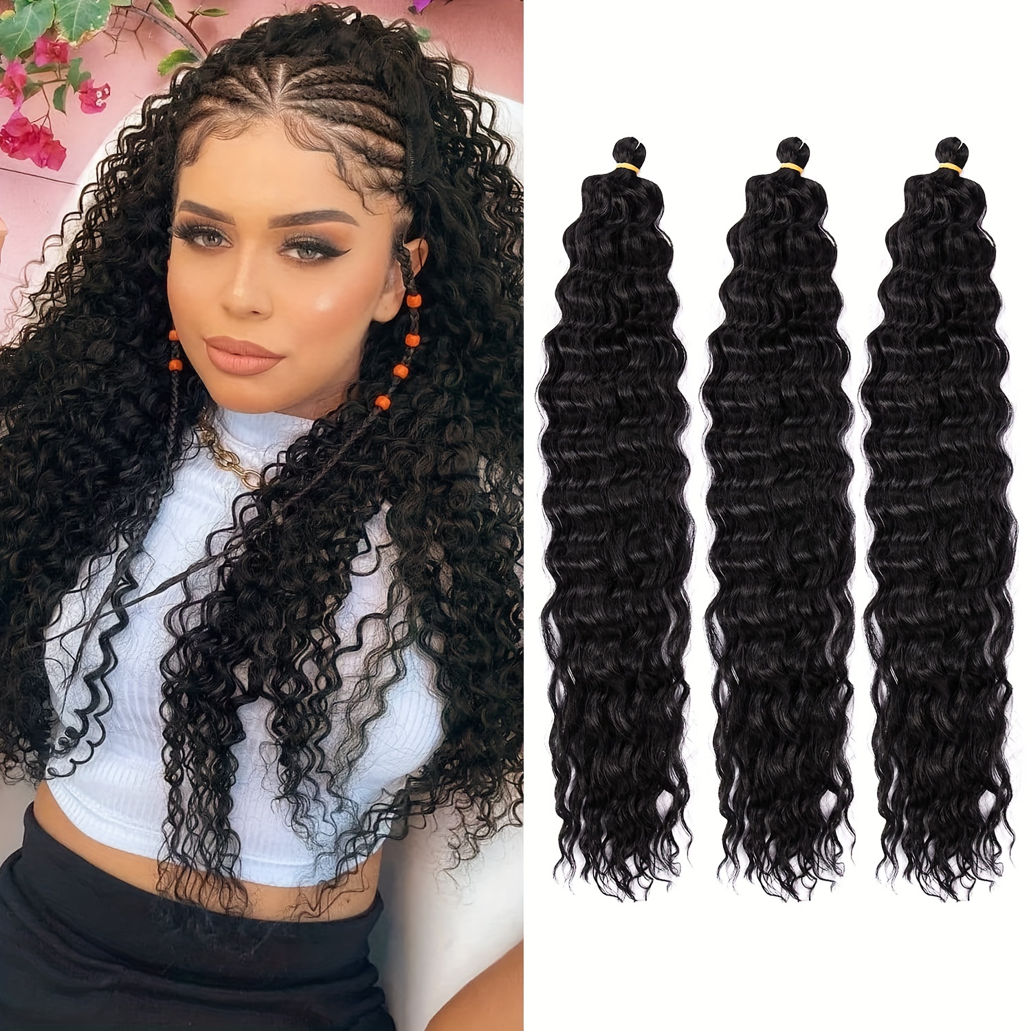 Synthetic Ocean Wave Crochet Hair 18 24 Inches long Freetress