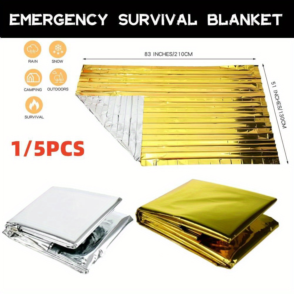  Heavy Duty Emergency Blankets for Survival Insulated Thermal  Reflective Tarp Thermal Blanket for Camping Reusable Infrared Blocked  Emergency Blankets for Rescue Car Camping Hiking (Green,2 Pcs) : Sports &  Outdoors