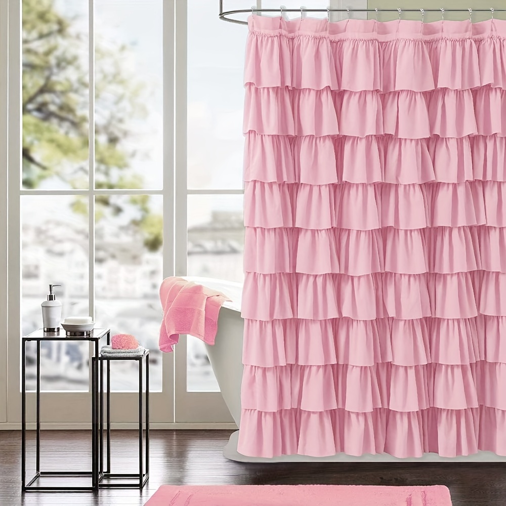  MERCHR Cortina de ducha romántica para el día de San Valentín,  juego de cortinas de ducha de tela rústica de 71 x 71 pulgadas : Hogar y  Cocina