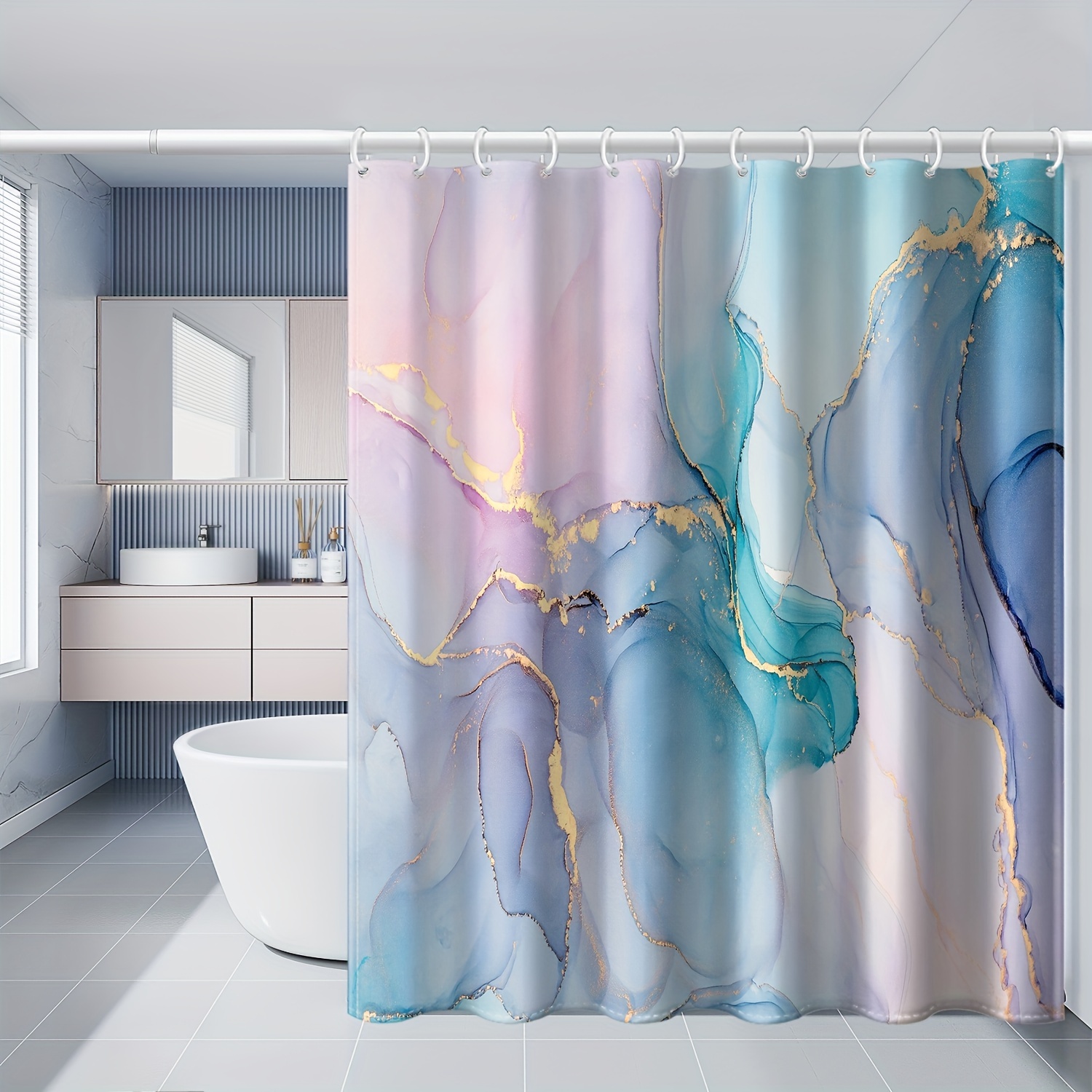  WUASDCS Divertida cortina de ducha de unicornio con