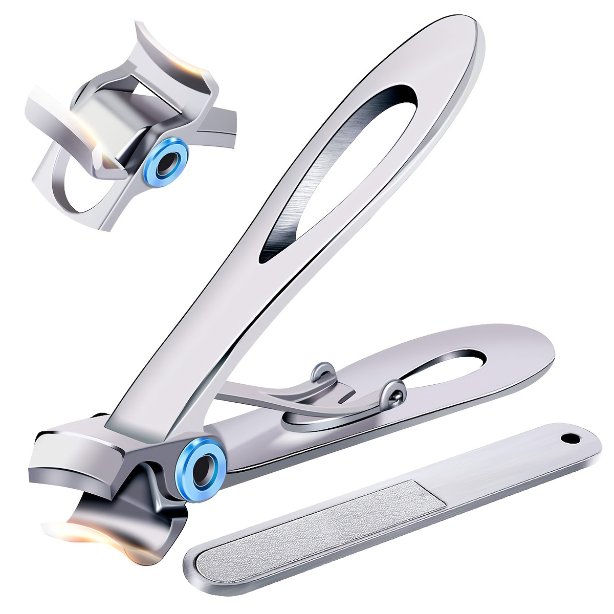 Nail Clippers for Seniors, 360 Degree Rotary Fingernail and Toenail  Clippers with Long Handle Ultra Sharp Sturdy Stainless Steel Heavy Duty  Large Toe