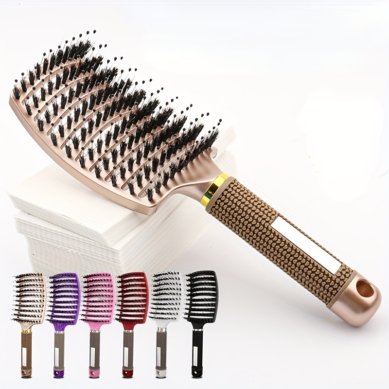 Professional Fade and Cleaning Barber Hair Brush with 100% Natural Boar  Bristles Wood Handle