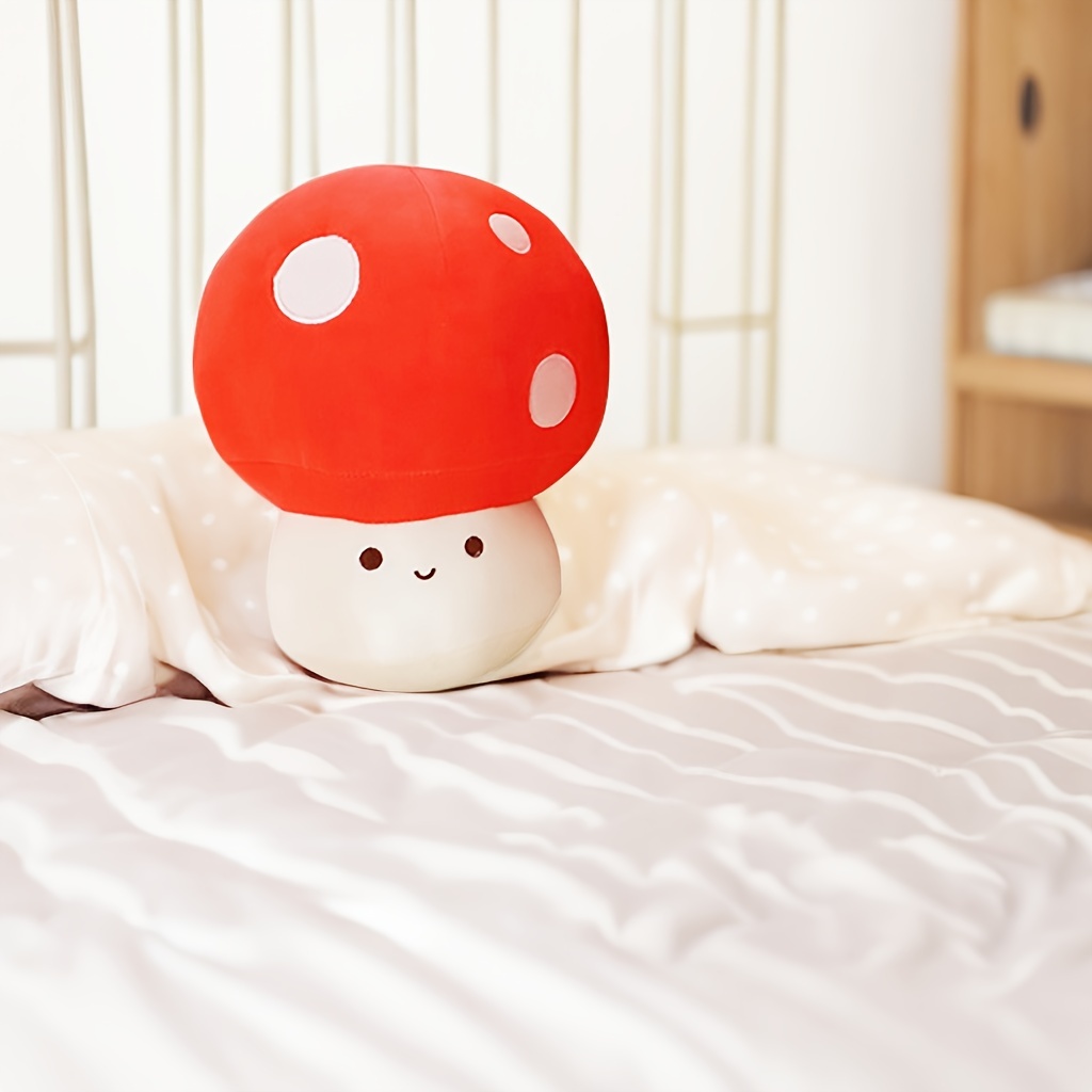 3d Mushroom Throw Pillows Funny Food Pillow Plush Toys - Temu