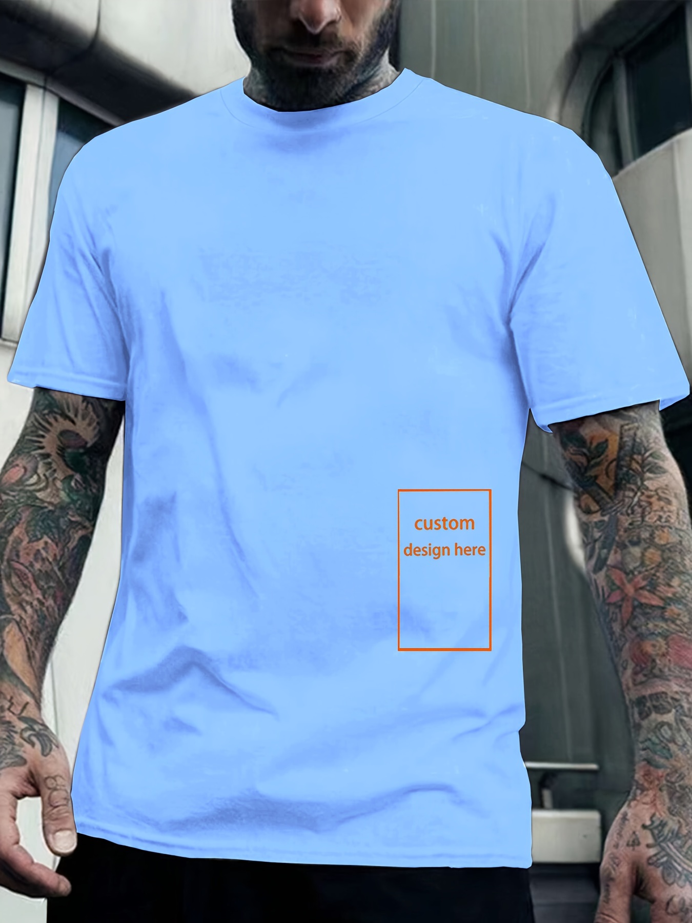 Camiseta personalizada para hombre con texto/foto/logotipo, camisas  personalizadas de algodón casual