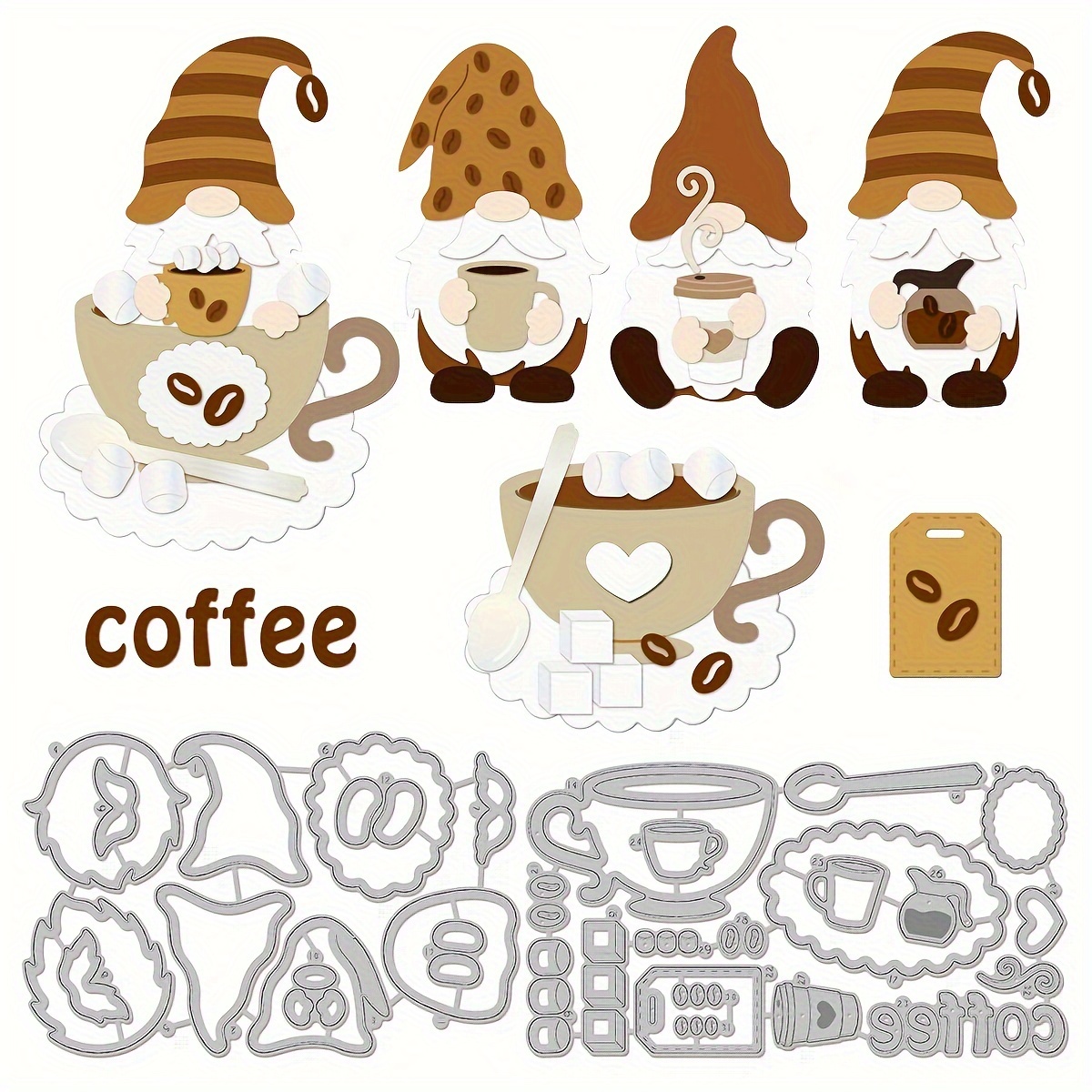 Coffee Gnomes Sticker Set, Coffee Lovers Gift, Coffee Drinkers Gifts, Gnome  Stickers, Coffee Accessories