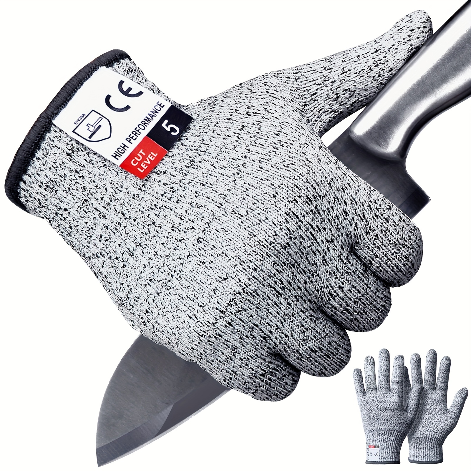 Anti Cut Proof Gloves Hot Sale Gmg Grey Black Hppe En388 - Temu