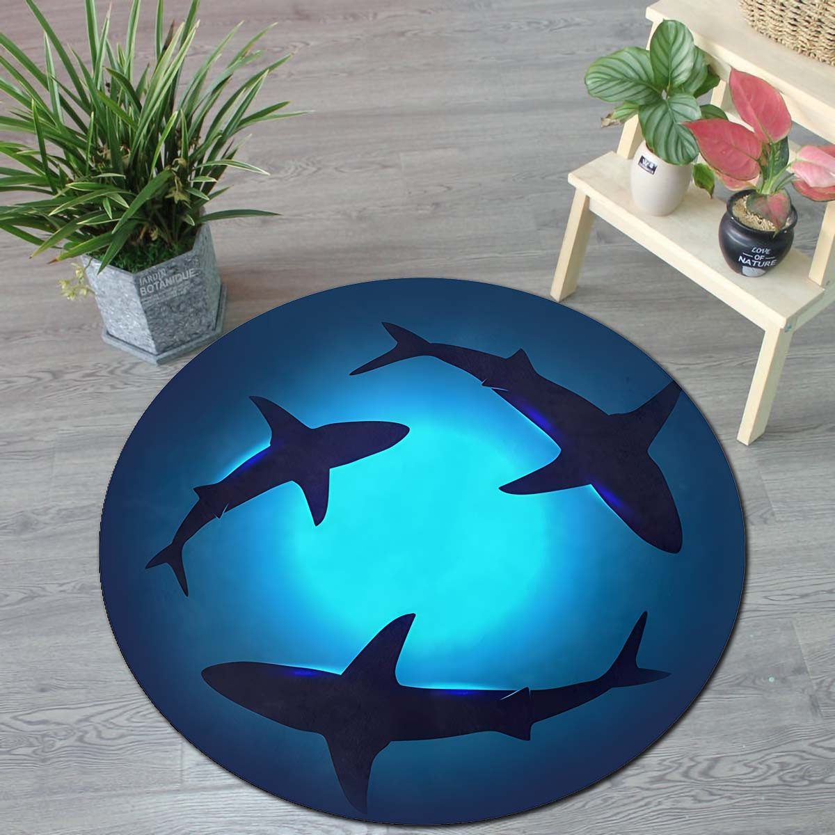 Baby Shark Rug, Baby Shark Sticker Printing Floor Mat Carpet, Cute