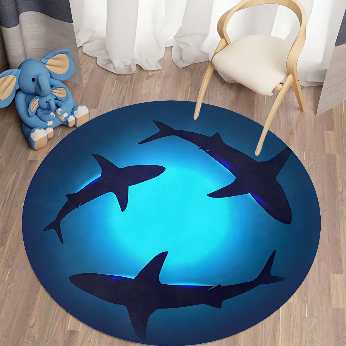 Baby Shark Rug, Baby Shark Sticker Printing Floor Mat Carpet, Cute