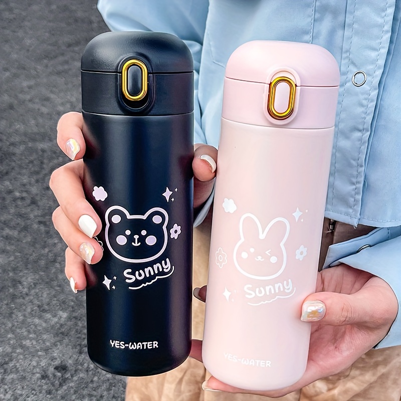 Thermos Bottle, Cute Bear Water Bottles Thermos Travel Mug with Excellent  Vacuum Insulation