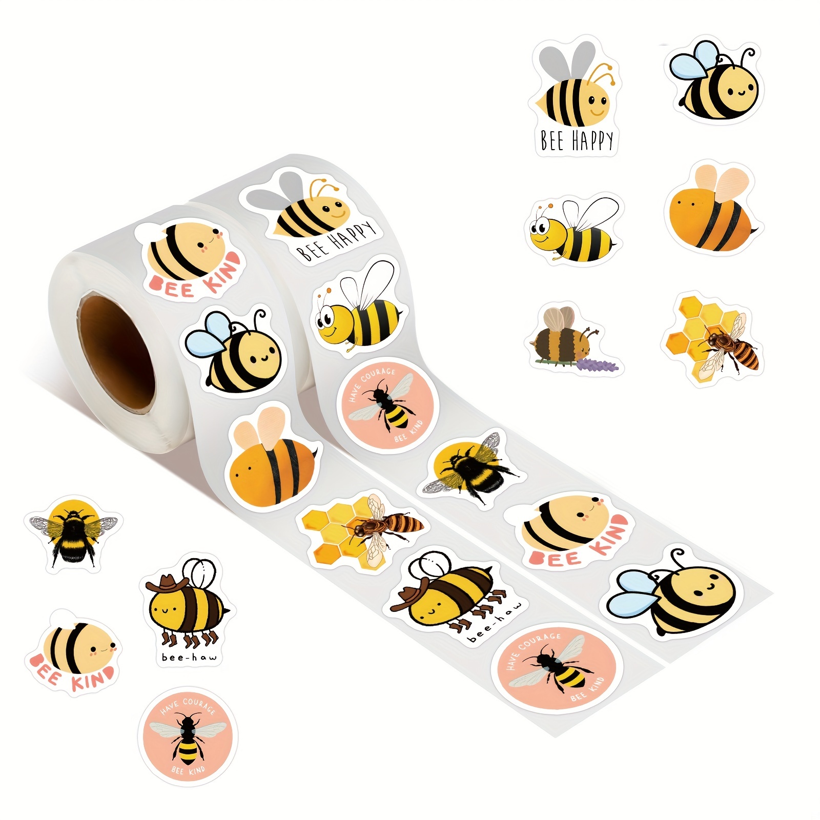 Cute Bee Waterproof Decorative Stickers For Phone Case Notebook Water  Bottles Laptop, Refrigerator, Guitar, Cartoon Insect Animal Stickers,  Aesthetic Art Decals Gifts For Teens Boys Girls Art Supplies - Temu