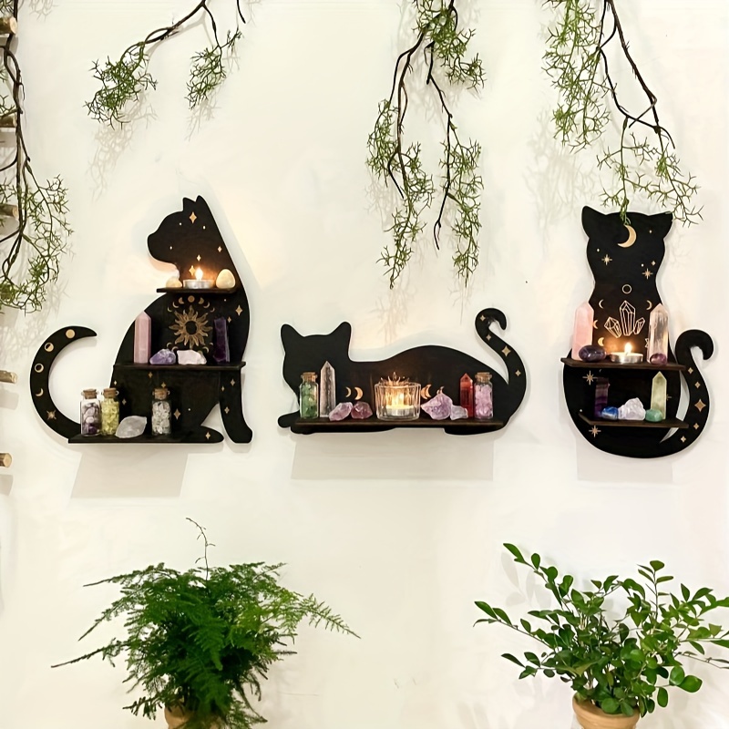 Estantes de pared para gatos, estantes y perchas para pared, juego de  muebles de pared para gatos, 5 piezas montadas en la pared para gatos con 1  casa