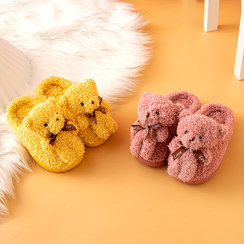 Cute Cartoon Cloud Plush Slippers Closed Toe Slip Fuzzy - Temu