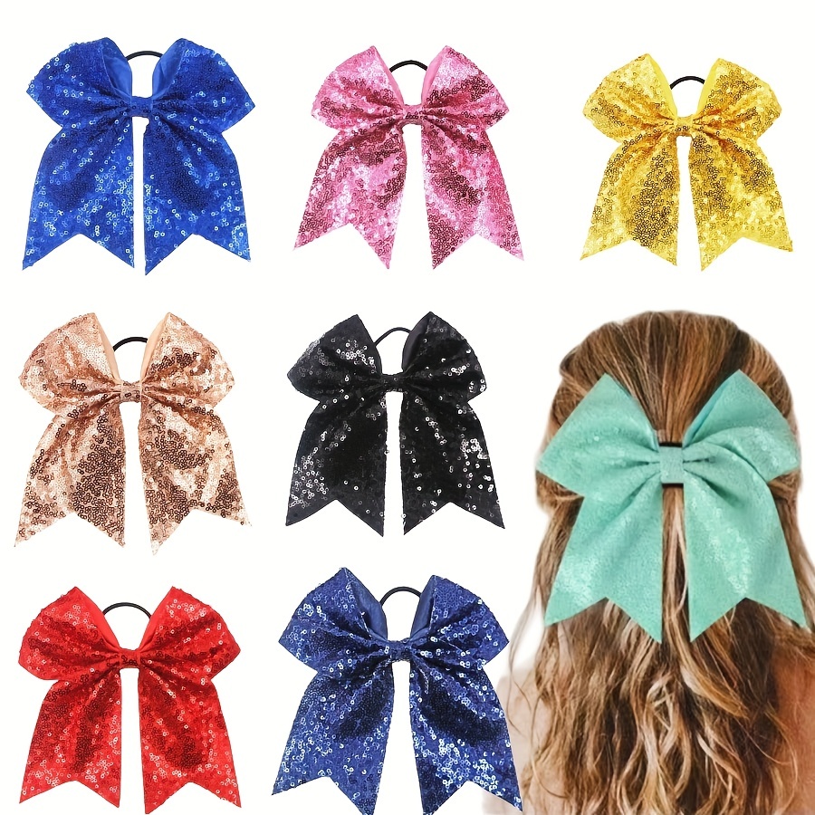 Classic Hair Bow Ribbon Clip Holder Cheer Bows For Girls - Temu