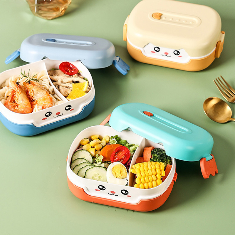 1pc PP Lunch Box With Cutlery Set, Cute Cartoon Unicorn & Letter Graphic Lunch  Box For Office, Work, School