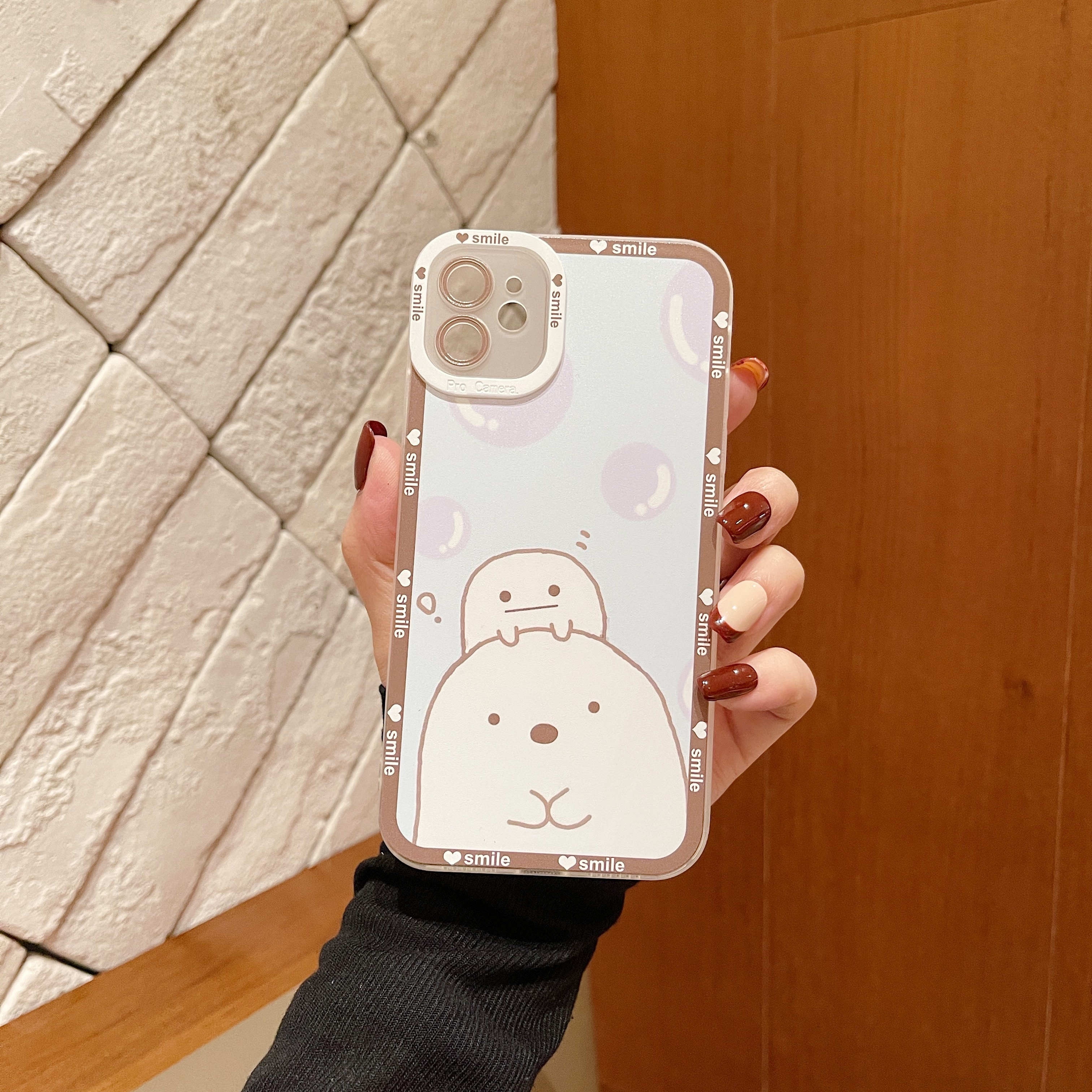 for iPhone 13 Pro Max Case Cute Cartoon Character Designer Pattern Cover  Kawaii