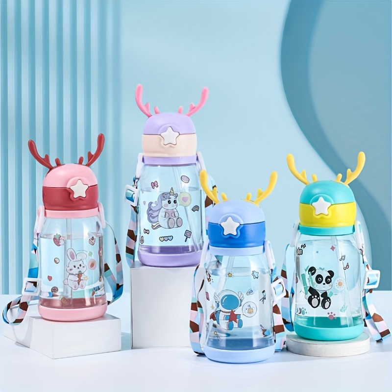 Cute Astronaut Pattern Cartoon Sippy Cup Large Capacity Cute - Temu