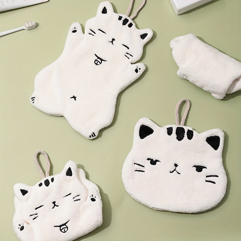  Divertidas toallas de mano para baño, cocina, toalla decorativa  para gatos, toallas de cara colgantes para decoración de gato, súper  absorbentes, suaves, nuevos regalos de inauguración del hogar, regalos de  gato