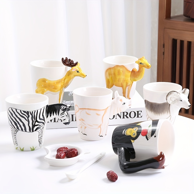 Animal Inside Cup Hedgehog Mugs 12 OZ Funny Coffee Mugs with