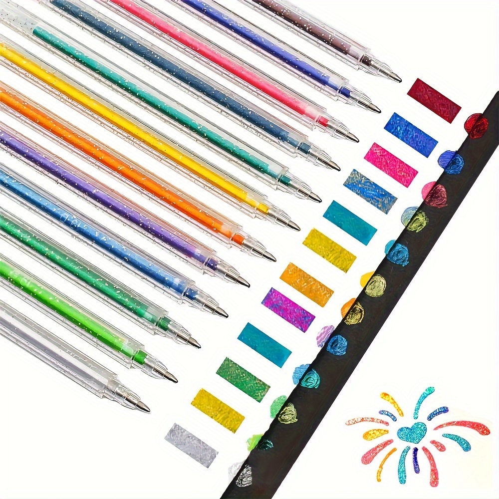 Colored Glitter Gel Pens - Temu