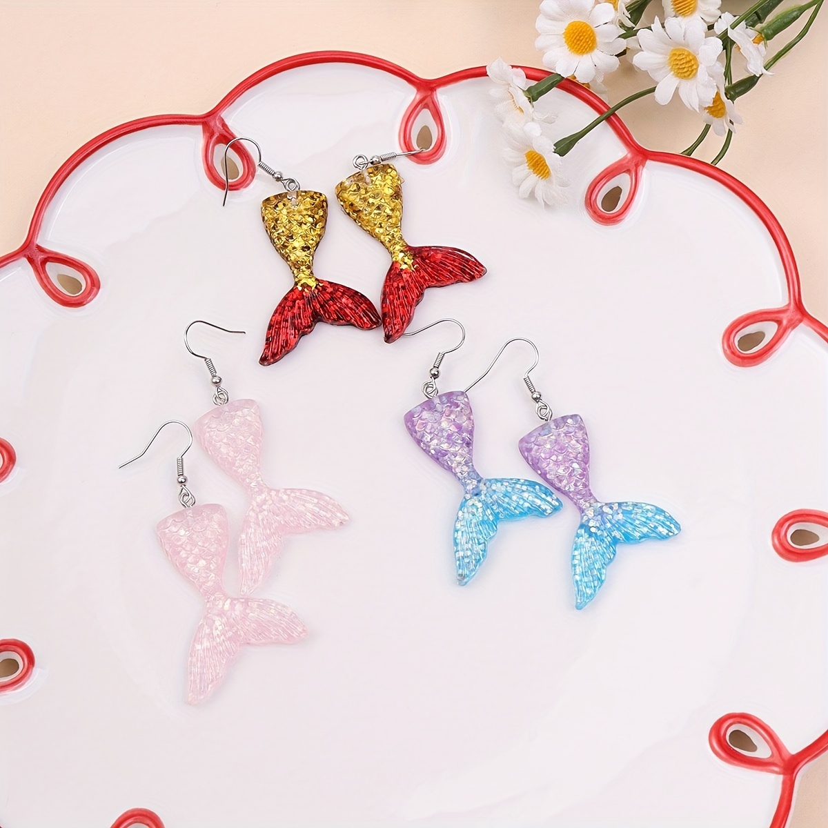 Mermaid earrings sale for toddlers