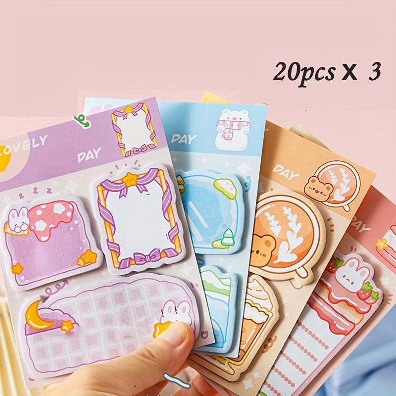 Heart Small Sticky Notes Memo Notepad for Planner Paper Craft Scrapbooking  Sticky It Cute Memo 