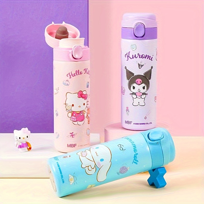 Hello Kitty Cold Water Stainlesss Steel Bottle With Pendant Pink Cup W