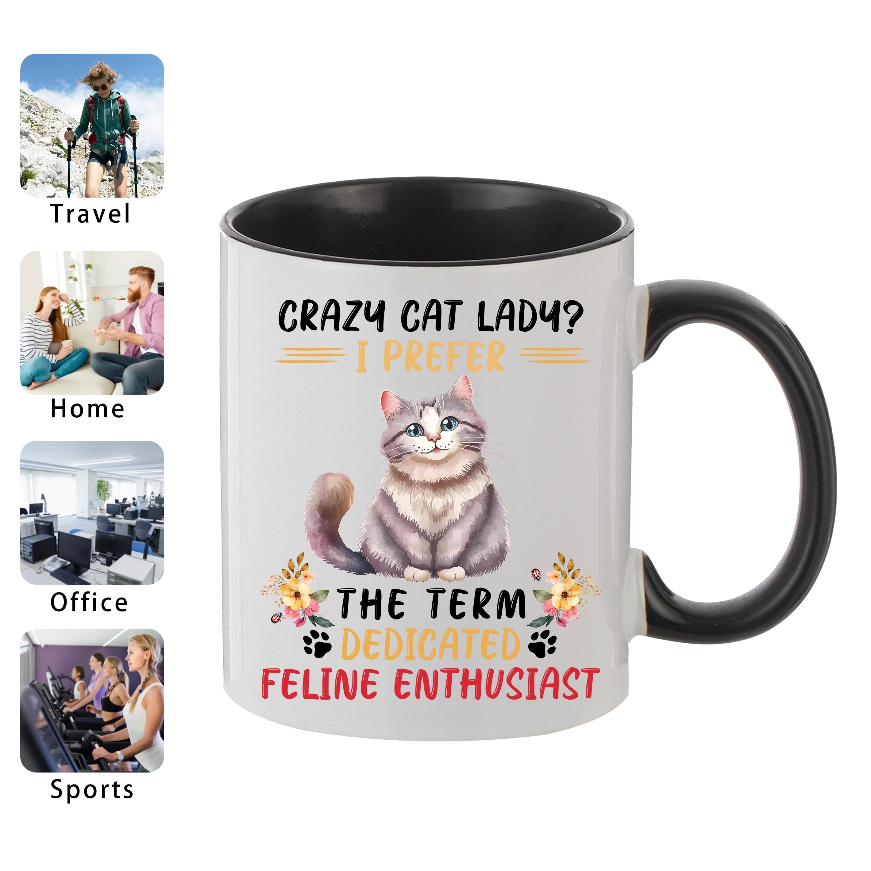 Cute Funny Gift Mug For Cat Mom, Insulated Coffee Mug With Handle And Lid,  Cat Mom Gifts For Birthday Christmas, New Year, Gifts For Her, Women,  Christmas Stocking Stuffers - Temu