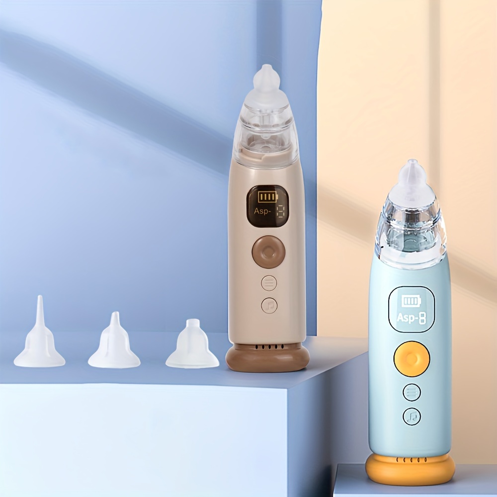 OTTOLIVES Aspirador nasal eléctrico para bebé, limpiador de nariz  autolimpiante con 3 niveles de succión y música y luces coloridas, función  calmante