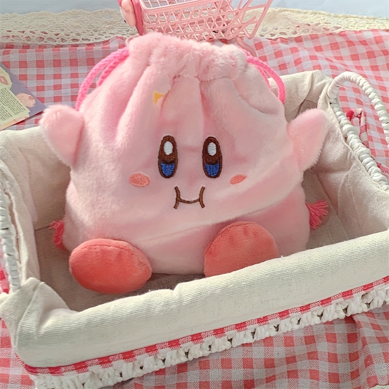 Cute Kirby Handbag Lunch Bag Student Portable Handbag Storage Bag