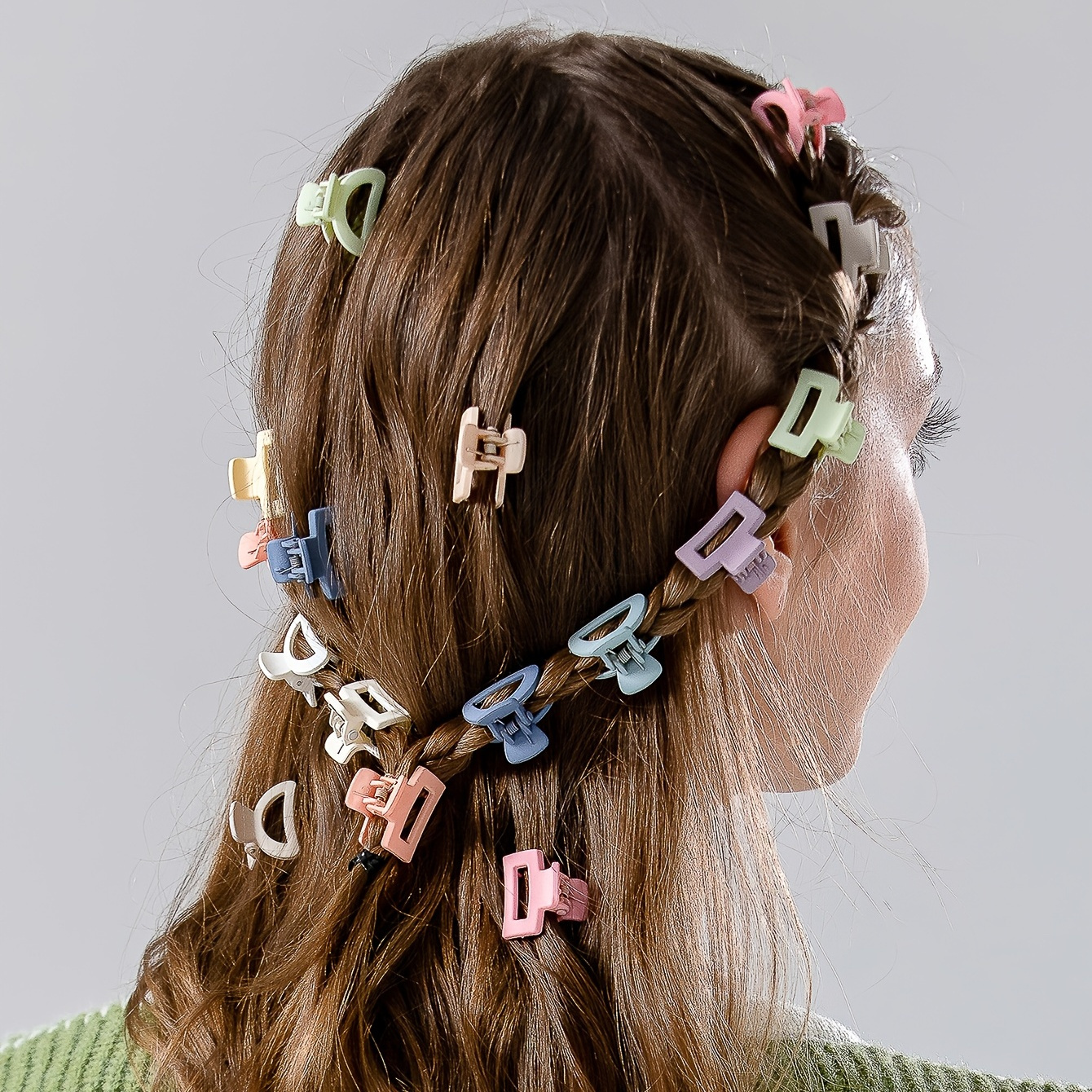 Temu 10/20/30pcs Hair Snap Clips for Girls No Slip Candy Colors Snap Hair Clips, Bobby Pins, Hairpins Hair Clips for Kids Children, Christmas Gifts