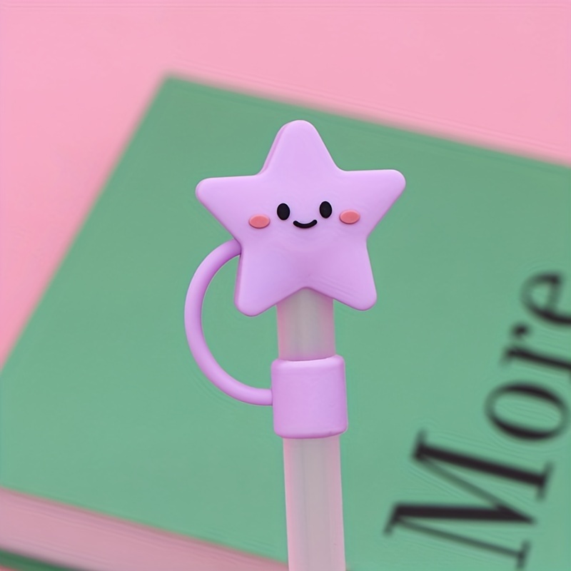 4pcs Cute Cartoon Star Shaped Straw Cover For 10mm Straw, Reusable  Leakproof Dustproof Straw Plugs, Cup Accessories