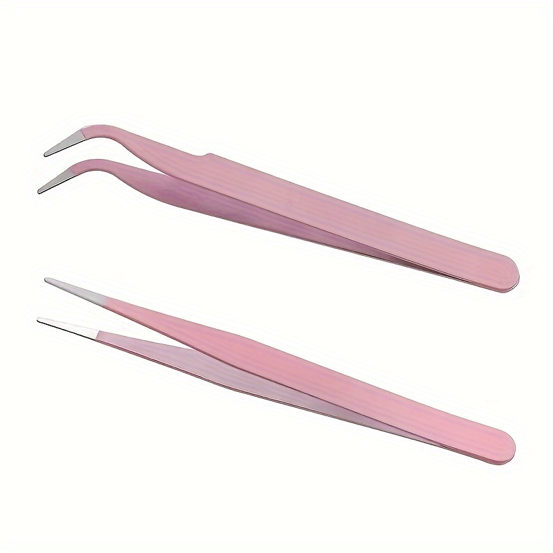 10pcs Sticker Tweezers for Crafting Pointed Tip with Spring, White | Harfington