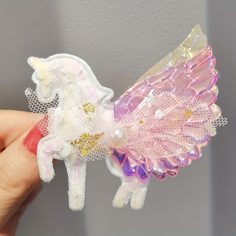 Hair Clips for Girls,10 Pcs Cute Animals Unicorn Horses Hair Accessories  Colourful Barrettes Hair Pins for Kids Baby Little Girls Children Birthday