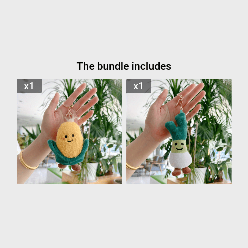 Temu Cartoon Cute Green Onion Keychain Plush Toy Green Onion Vegetable Doll Bag Pendant Gift Party Christmas Halloween Birthday Gift, Christmas Gifts