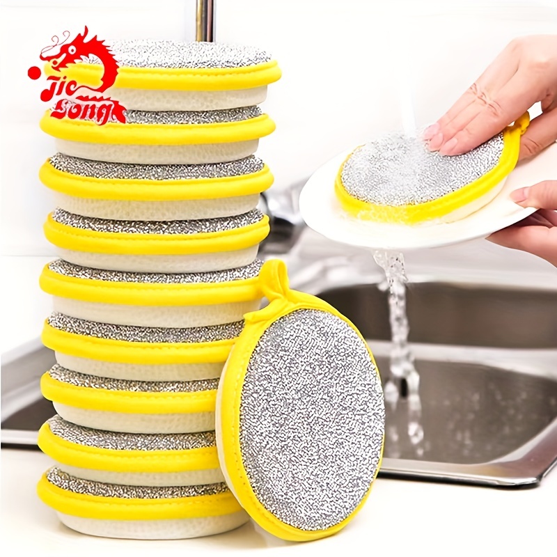 1pc Removable Kitchen Round Dish Sponges Scourer Cleaning Ball