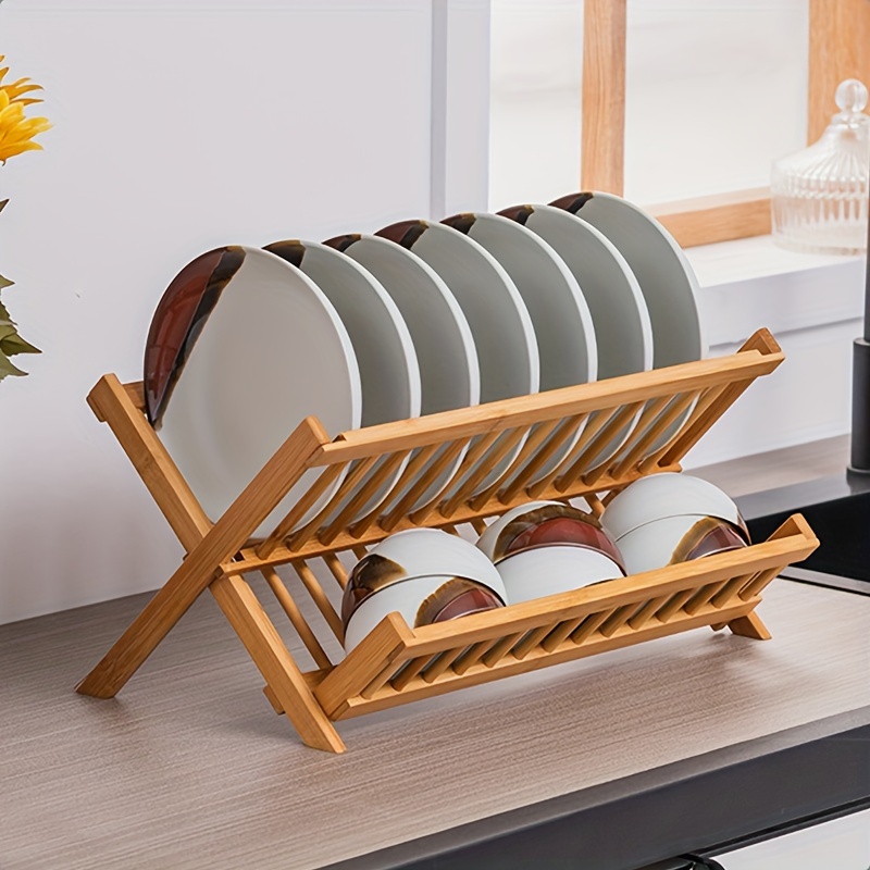 1pc Plastic Dish Rack, Modern Solid Dish Drying Rack For Kitchen