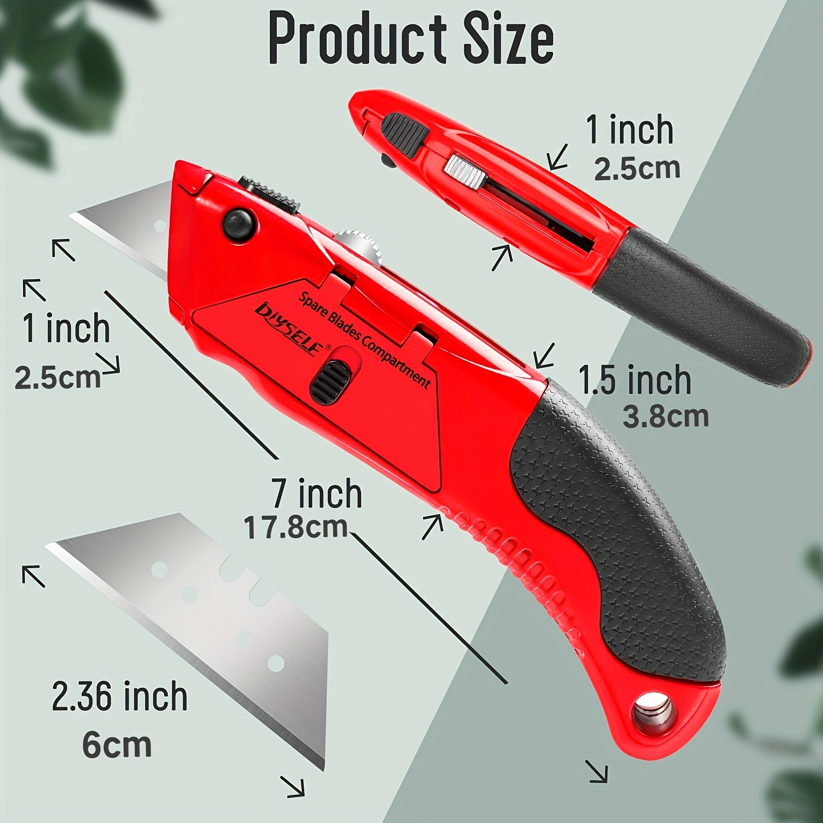 1 Heavy Duty Utility Knife Box Cutter Retractable Locking Razor Sharp Blade Tool