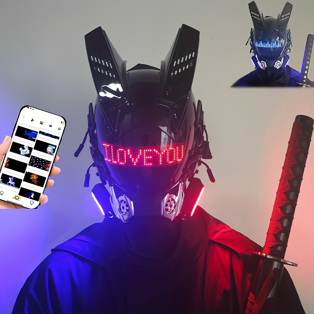 Led Mask With Face Transforming -Bluetooth App, Programmable Digital Smart  LED Light Up Face Mask BoyWithUke Transforming Face Mask for Kid Adults Men